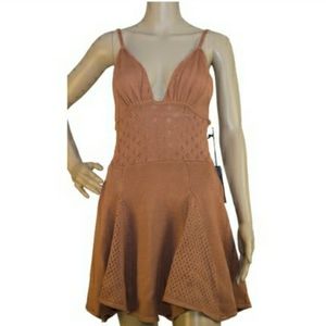 Knitz burnt orange mini dress